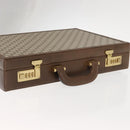 GUCCI GG Plus Supreme Attache Case PVC Beige Gold Auth 146488-6