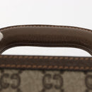 GUCCI GG Plus Supreme Attache Case PVC Beige Gold Auth 146488-8