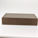 GUCCI GG Plus Supreme Attache Case PVC Beige Gold Auth 146488-5