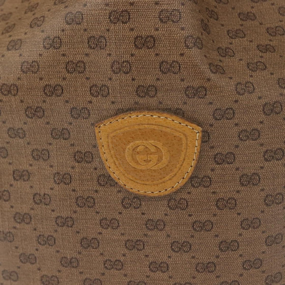 GUCCI Micro GG Supreme Shoulder Bag PVC Beige Gold 001 084 0850 Auth 146489