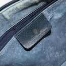 GUCCI GG Supreme Sherry Line Boston Bag PVC Navy Gold 39 02 007 Auth 146490-20