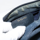 GUCCI GG Supreme Sherry Line Boston Bag PVC Navy Gold 39 02 007 Auth 146490-11