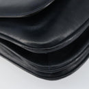 CELINE Horse Carriage Shoulder Bag Leather Navy Auth 146494-14