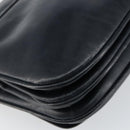 CELINE Horse Carriage Shoulder Bag Leather Navy Auth 146494-16