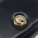 CELINE Horse Carriage Shoulder Bag Leather Navy Auth 146494-17