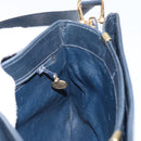 CELINE Horse Carriage Shoulder Bag Leather Navy Auth 146494-19