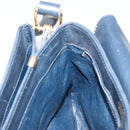 CELINE Horse Carriage Shoulder Bag Leather Navy Auth 146494-20