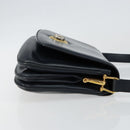 CELINE Horse Carriage Shoulder Bag Leather Navy Auth 146494-3