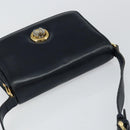 CELINE Horse Carriage Shoulder Bag Leather Navy Auth 146494-6