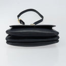 CELINE Horse Carriage Shoulder Bag Leather Navy Auth 146494-5