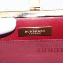BURBERRY Chain Hand Bag Leather Bordeaux Gold Auth 146495-10