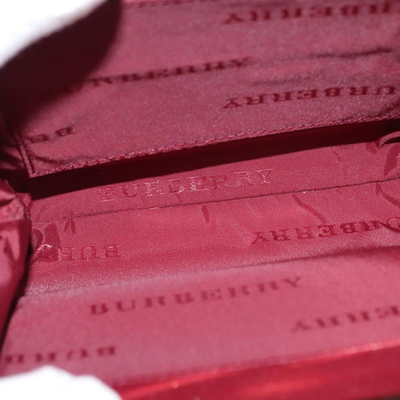 BURBERRY Chain Hand Bag Leather Bordeaux Gold Auth 146495