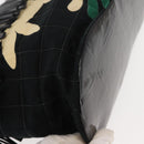 CHANEL Choco Bar Tote Bag Canvas Black Silver CC Auth 146496-10