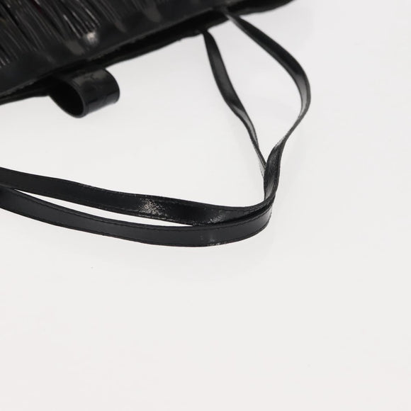 CHANEL Choco Bar Tote Bag Canvas Black Silver CC Auth 146496