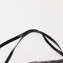 CHANEL Choco Bar Tote Bag Canvas Black Silver CC Auth 146496-8