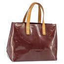 LOUIS VUITTON Monogram Vernis Reade PM Hand Bag Purple Viole M93578 Auth 146503-1