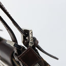 FENDI Zucca Canvas Shoulder Bag Black Brown Auth 146505-17