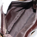 FENDI Zucca Canvas Shoulder Bag Black Brown Auth 146505-11