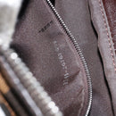 FENDI Zucca Canvas Shoulder Bag Black Brown Auth 146505-12