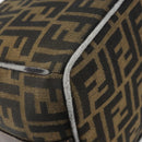 FENDI Zucca Canvas Vanity Hand Bag Black Brown Auth 146506-16