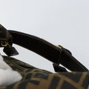 FENDI Zucca Canvas Vanity Hand Bag Black Brown Auth 146506-6