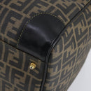 FENDI Zucca Canvas Boston Bag PVC Black Brown Auth 146507-16