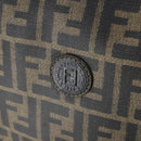 FENDI Zucca Canvas Boston Bag PVC Black Brown Auth 146507-19