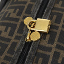 FENDI Zucca Canvas Boston Bag PVC Black Brown Auth 146507-20
