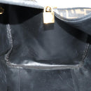 FENDI Zucca Canvas Boston Bag PVC Black Brown Auth 146507-21