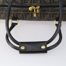 FENDI Zucca Canvas Boston Bag PVC Black Brown Auth 146507-7