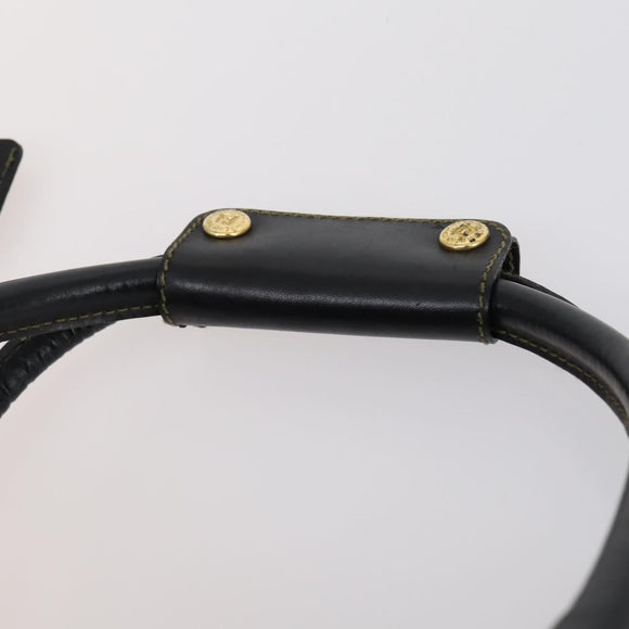 FENDI Zucca Canvas Boston Bag PVC Black Brown Auth 146507