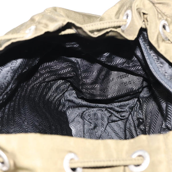 PRADA Backpack Nylon Khaki Auth 146518