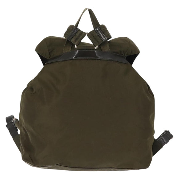 PRADA Backpack Nylon Khaki Auth 146518