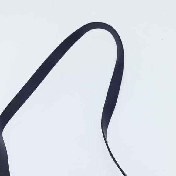 CELINE Circle Hand Bag Leather 2way Blue Gold Auth 146519