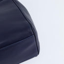 CELINE Circle Hand Bag Leather 2way Blue Gold Auth 146519-18