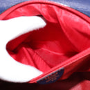 CELINE Circle Hand Bag Leather 2way Blue Gold Auth 146519-22