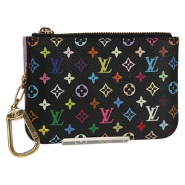 LOUIS VUITTON Multicolor Pochette Cles NM Coin Purse Black M60279 Auth 146522V