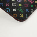 LOUIS VUITTON Multicolor Pochette Cles NM Coin Purse Black M60279 Auth 146522V-15