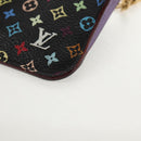 LOUIS VUITTON Multicolor Pochette Cles NM Coin Purse Black M60279 Auth 146522V-16