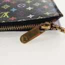 LOUIS VUITTON Multicolor Pochette Cles NM Coin Purse Black M60279 Auth 146522V-8