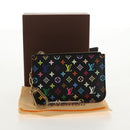 LOUIS VUITTON Multicolor Pochette Cles NM Coin Purse Black M60279 Auth 146522V-12