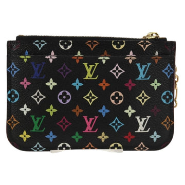 LOUIS VUITTON Multicolor Pochette Cles NM Coin Purse Black M60279 Auth 146522V - 0