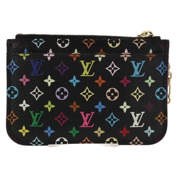 LOUIS VUITTON Multicolor Pochette Cles NM Coin Purse Black M60279 Auth 146522V