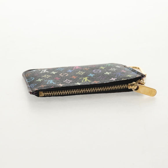 LOUIS VUITTON Multicolor Pochette Cles NM Coin Purse Black M60279 Auth 146522V