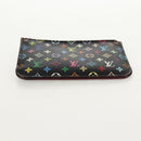 LOUIS VUITTON Multicolor Pochette Cles NM Coin Purse Black M60279 Auth 146522V-6