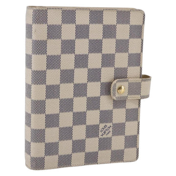 LOUIS VUITTON Damier Azur Agenda MM Day Planner Cover R20707 LV Auth 146523