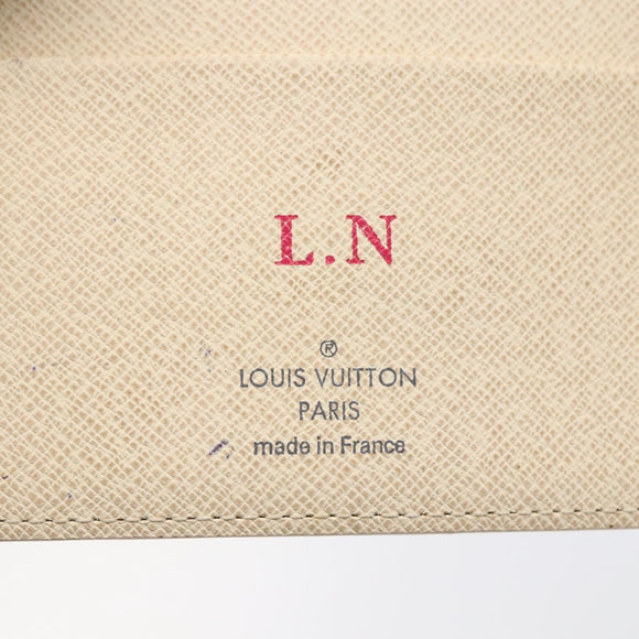 LOUIS VUITTON Damier Azur Agenda MM Day Planner Cover R20707 LV Auth 146523