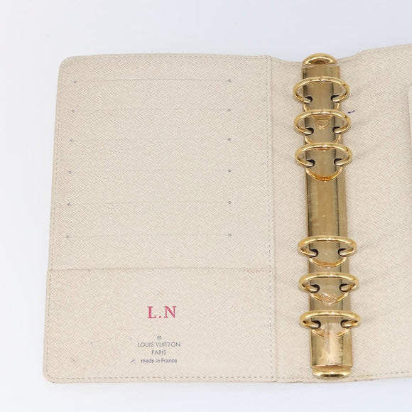 LOUIS VUITTON Damier Azur Agenda MM Day Planner Cover R20707 LV Auth 146523