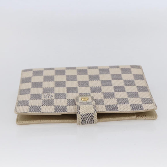 LOUIS VUITTON Damier Azur Agenda MM Day Planner Cover R20707 LV Auth 146523