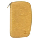 LOUIS VUITTON Epi Agenda Geot Travel Case Yellow M63879 LV Auth 146524-1